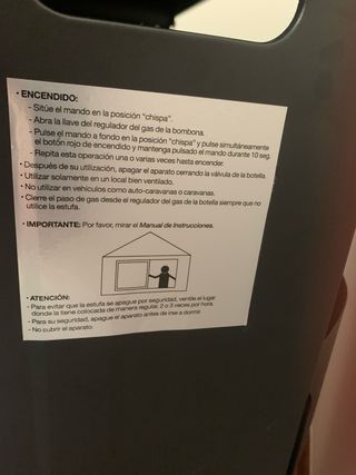 Estufa Orbegozo Gas Butano/Propano Plegable