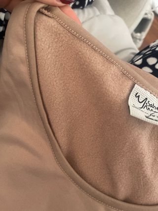 Camiseta interior manga larga beige