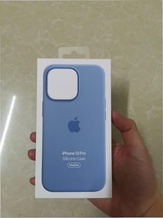 Funda iPhone 13 Pro Silicona MagSafe Azul