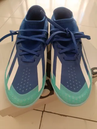 Botas Fútbol Adidas Crazyfast 38⅔ Azul/blanco