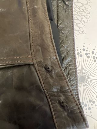 Giubbino uomo in pelle nero/grigio