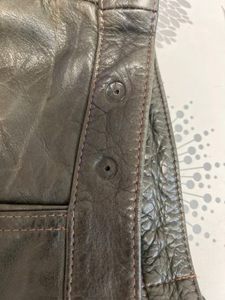 Giubbino uomo in pelle nero/grigio