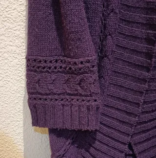 Chaqueta punto Amichi morada talla M