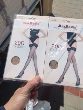 Medias MaxMedia 20D Talla Única Negras paquete ent