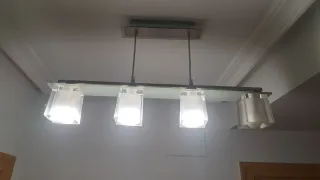 Lámpara de techo moderna cristal y metal