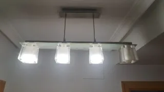 Lámpara de techo moderna cristal y metal