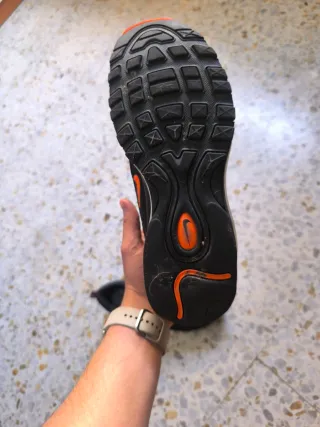 Nike Air Max 97 Talla 41 Negro Naranja