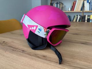 Casco de esquí rosa junior Talla 48-52 cm