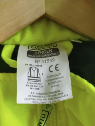 Chaleco de trabajo alta visibilidad