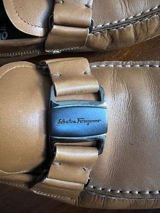Salvatore Ferragamo mocasines piel marrón hombre