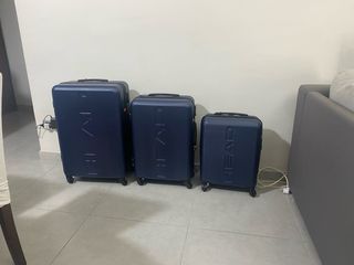 Trío de maletas azul