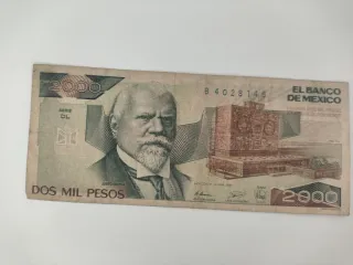 Billete 2000 Pesos Mexicanos Serie DL
