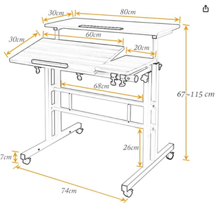 Mesa portátil ordenador regulable altura