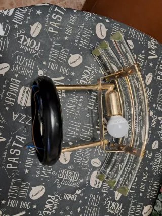 Lámpara de entrada o pasillo dorada