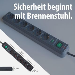 Brennenstuhl Eco-Line regleta de enchufes con 6 To