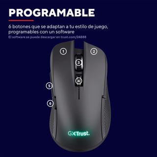 Trust Gaming GXT 923 Ybar Ratón Inalámbrico Gaming