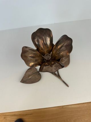 Cenicero Flor Plateado