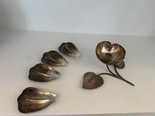 Cenicero Flor Plateado