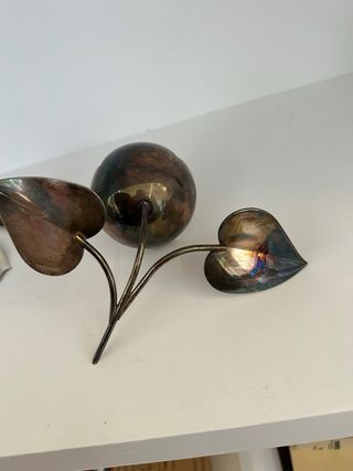 Cenicero Flor Plateado