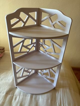 Estantería blanca de melamina