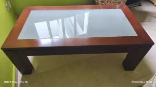 Mesa de centro madera y cristal