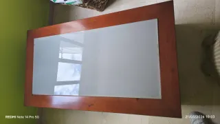 Mesa de centro madera y cristal