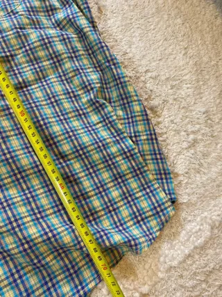 Camisa manga corta cuadros vintage hombre