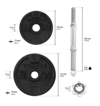 Kit Mancuernas 20kg Decathlon