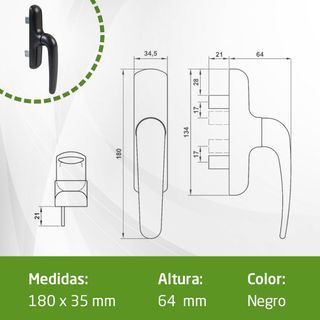 Amig - Manilla para Ventanas Practicables - Abatib