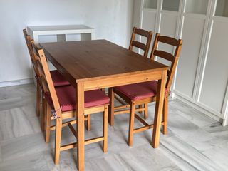 Mesa comedor y 4 sillas JOKKMOKK IKEA