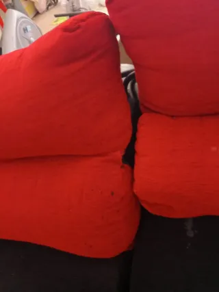Sofá Chaise Longue Negro y Naranja