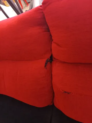 Sofá Chaise Longue Negro y Naranja