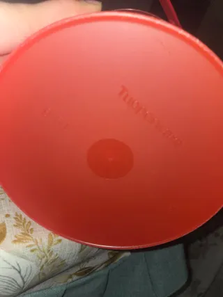 Secchio Tupperware rosso e blu 8, 5 litri