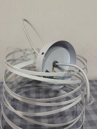 Lampadario ferro bianco 25x32