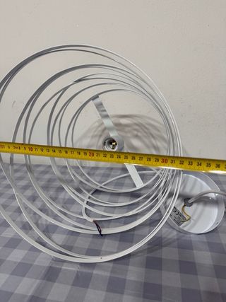 Lampadario ferro bianco 25x32
