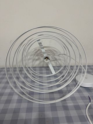 Lampadario ferro bianco 25x32