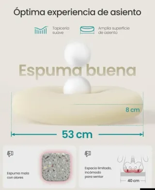 Silla de Oficina SONGMICS Gris/Blanco