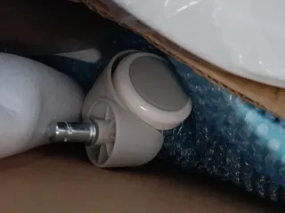 Silla de Oficina SONGMICS Gris/Blanco