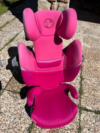 Silla coche niño/a negra y rosa