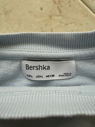 Felpa Bershka azzurra crop cherubini - Taglia L