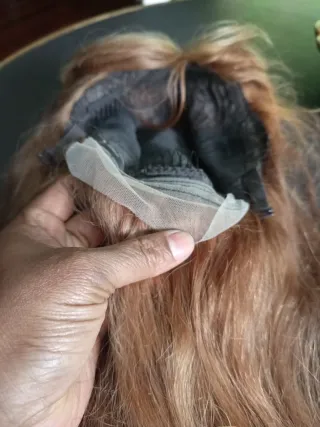 Peluca de cabello rubio 100% humano