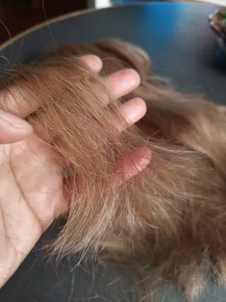 Peluca de cabello rubio 100% humano
