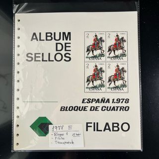 1978 hojas para Sellos españa Filabo Bloque 4