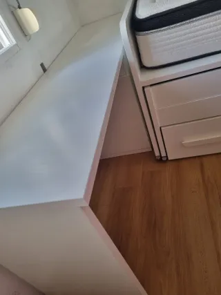 Cama nido y mesa de escritorio