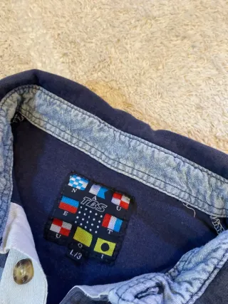 TSB Polo Rayas Retro Azul Blanco