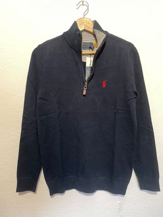 Maglione Ralph Lauren Blu Nuovo con Cartellino