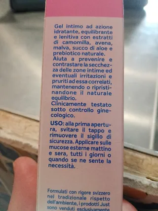 Gel Intimo Just idratante equilibrante