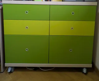 Cuna-cama nido + cómoda