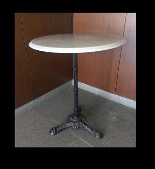 Mesa bistro hierro marmol