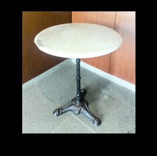 Mesa bistro hierro marmol